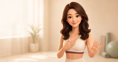운동 수업에서 내 한계 알리기 상황 일러스트