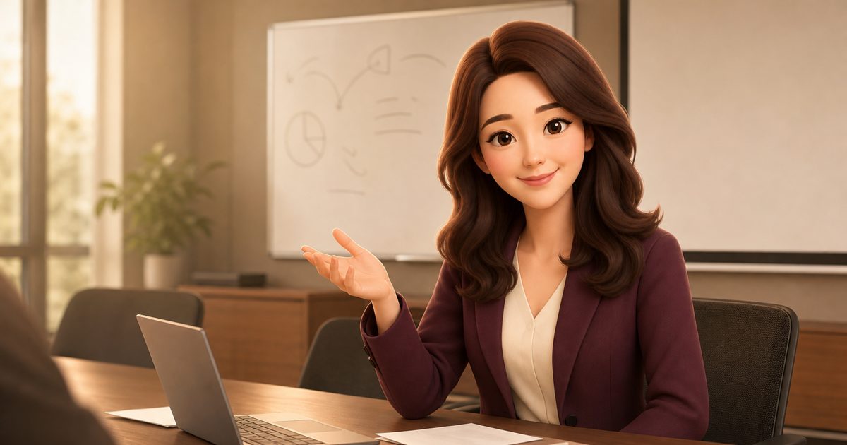 회의에서 의견 말하기 상황에서 대화 상대 루미