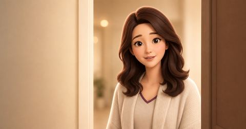 이웃에게 소음 줄여달라고 부탁하기 상황 일러스트