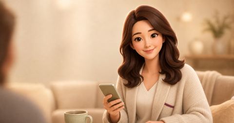 친구와 약속 다시 잡기 상황 일러스트